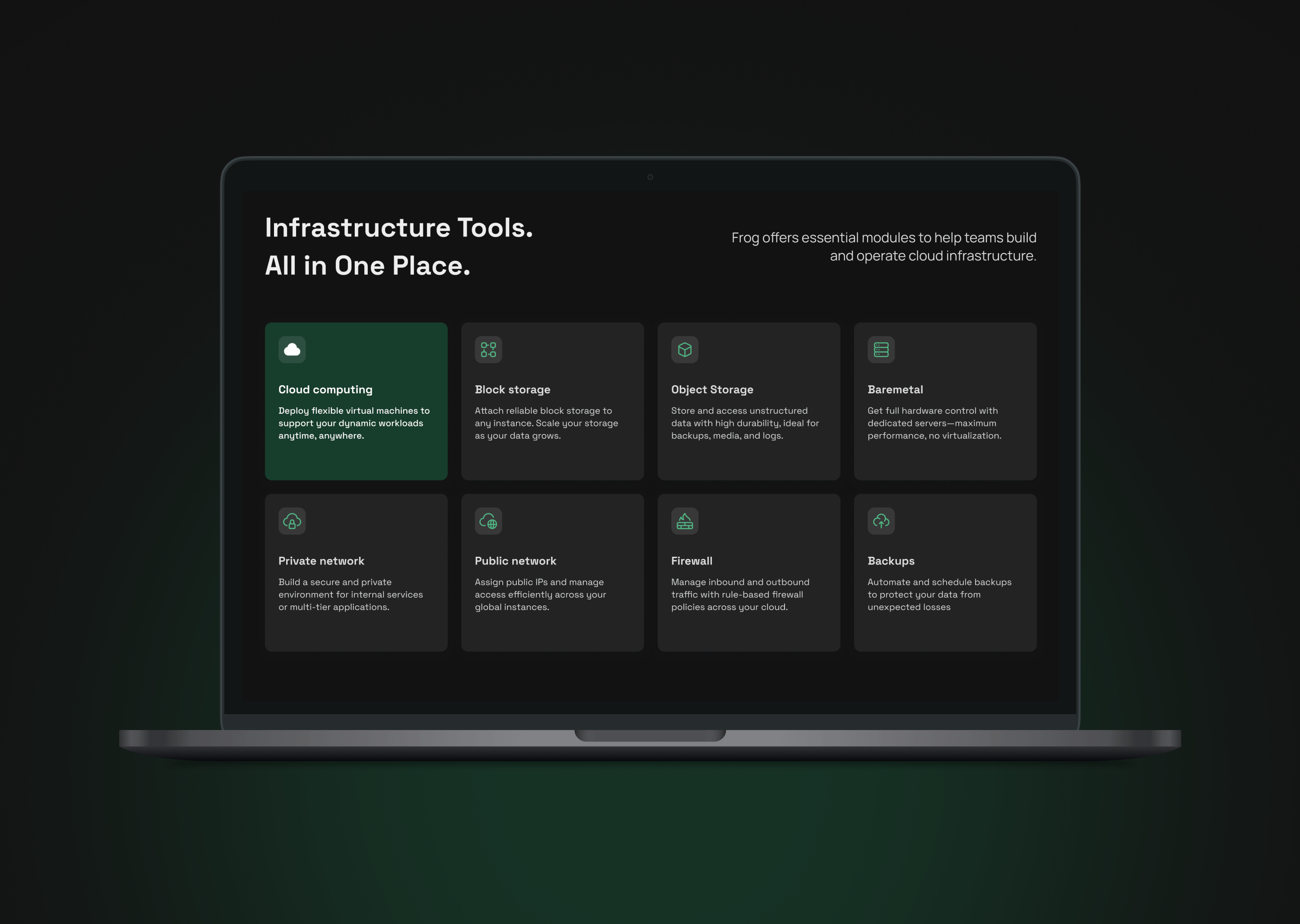 Frog feature section